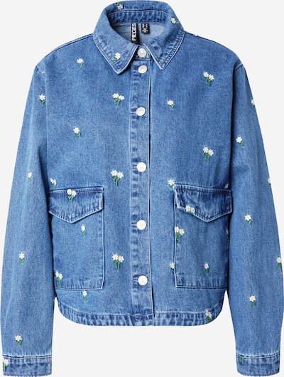 Demisezoninė striukė 'PCFreia' iš PIECES, spalva – tamsiai (džinso) mėlyna / žalia / balta, Prekių apžvalga