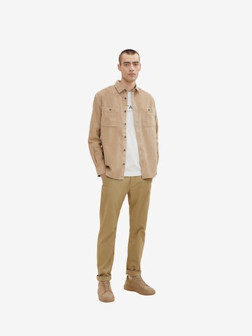 TOM TAILOR Regular fit Overhemd in Beige