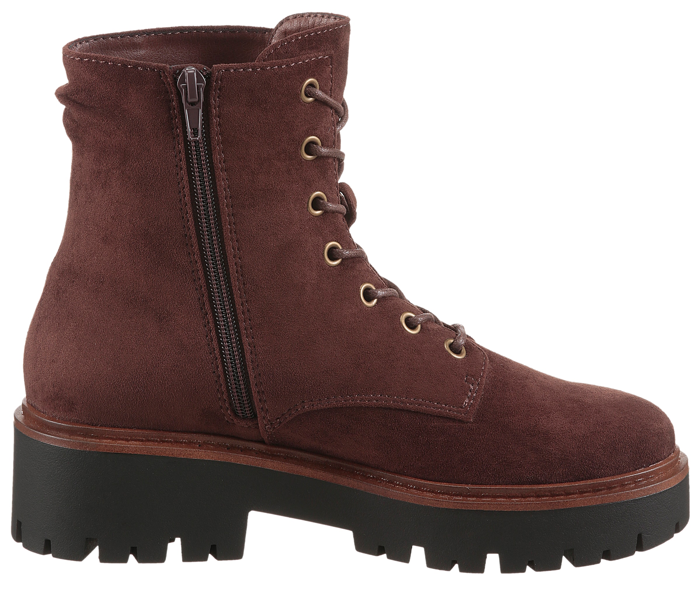 Aniston Schnürstiefelette in Braun
