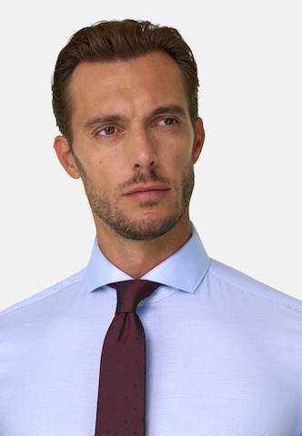 Coupe regular Chemise Boggi Milano en bleu : devant