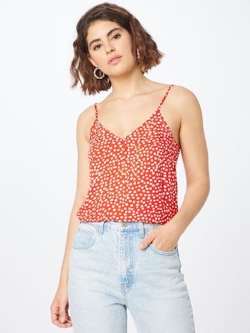 PIECES Top 'Nya' in Red: front