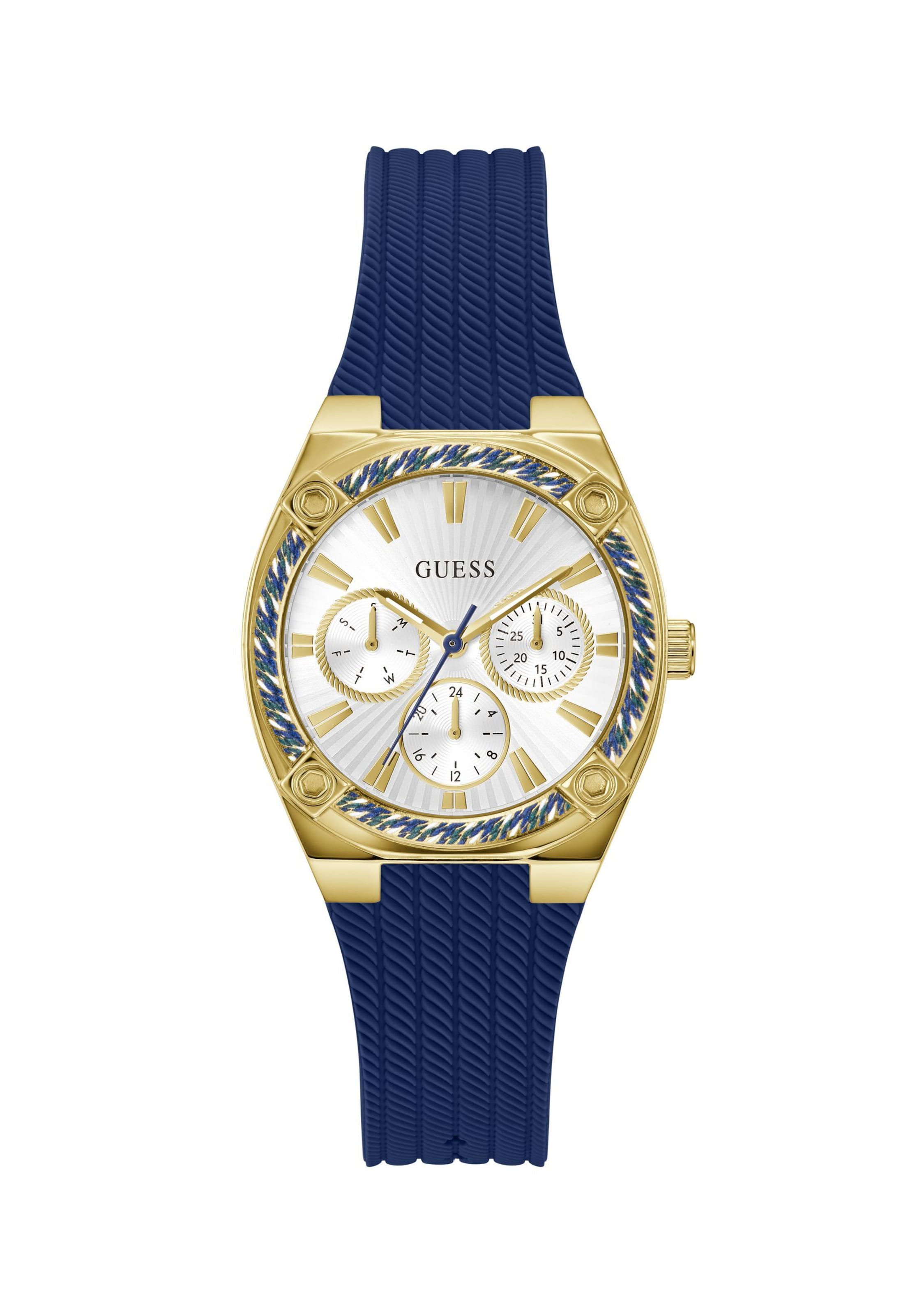 Orologio analogico 'Saylor' di GUESS in blu: frontale