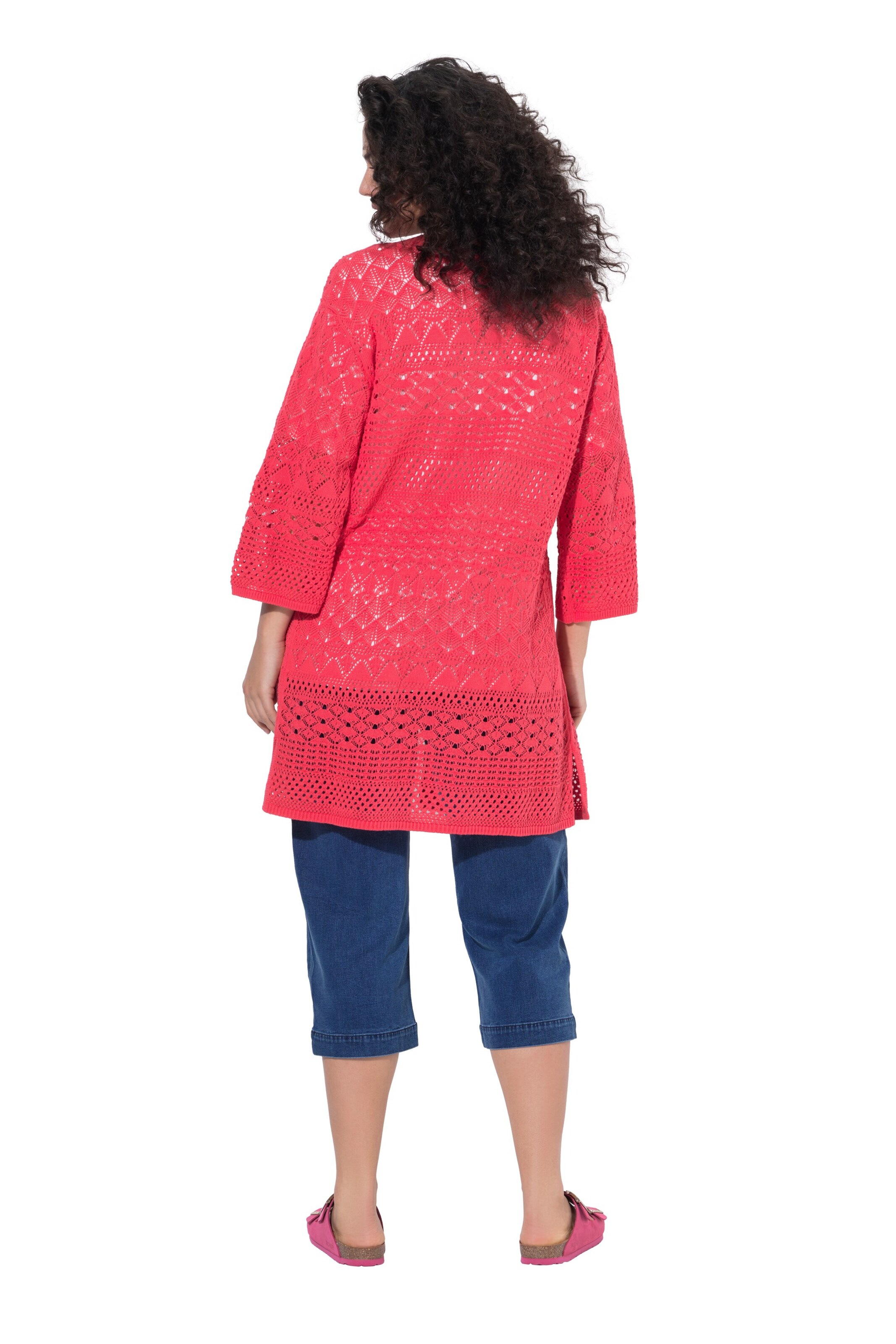 Ulla Popken Knit cardigan in Pink