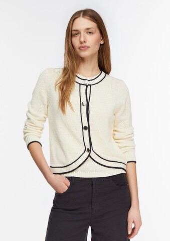 COMMA Gebreid vest in Beige: voorkant