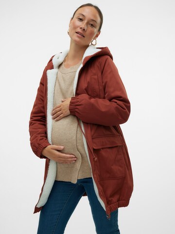 Parka invernale di MAMALICIOUS in marrone: frontale