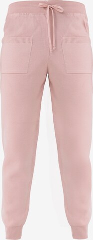 Jimmy Sanders Tapered Trousers in Pink: front