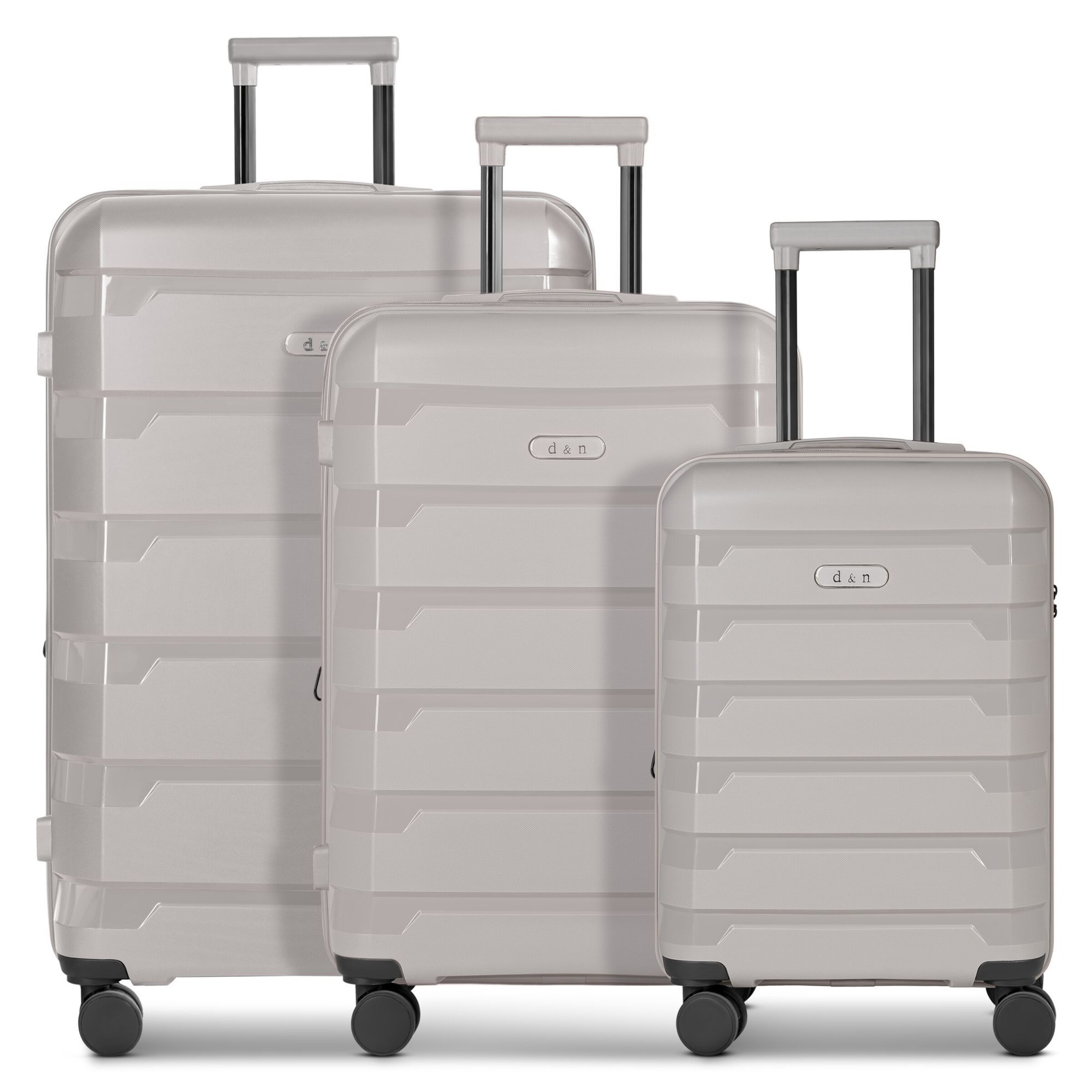 D&N Suitcase set 'South Dakota' in Grey: front