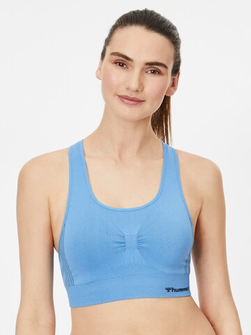 Hummel - Bustier Sujetador deportivo en azul: frente