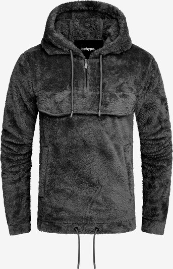 behype Kapuzenpullover 'POCKET' in dunkelgrau, Produktansicht