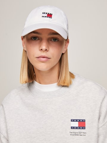Tommy Jeans Pet 'HERITAGE' in Wit: voorkant
