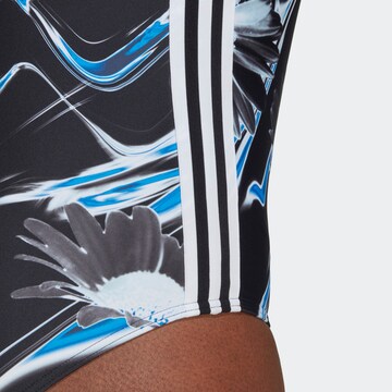 ADIDAS SPORTSWEAR Sports swimsuit 'Positivisea 3-Stripes Graphic ' in Black