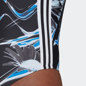 ADIDAS SPORTSWEAR Sportovní plavky 'Positivisea 3-Stripes Graphic ' – černá