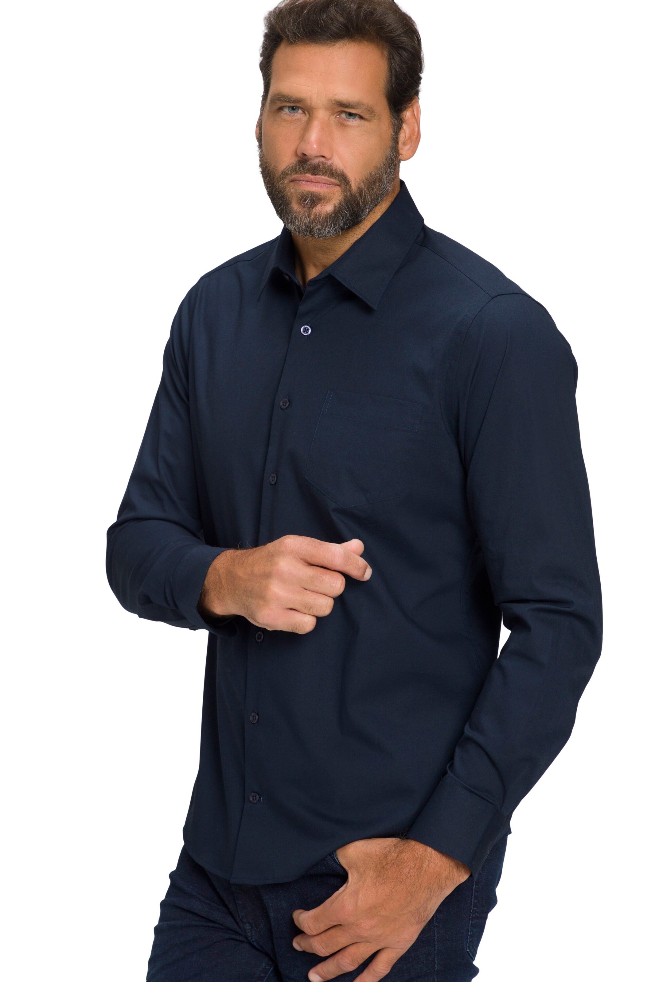 JP1880 Regular fit Button Up Shirt in Blue: front