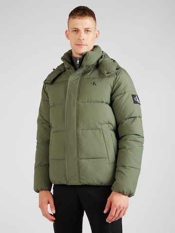 Veste mi-saison 'Essential' Calvin Klein Jeans en vert : devant