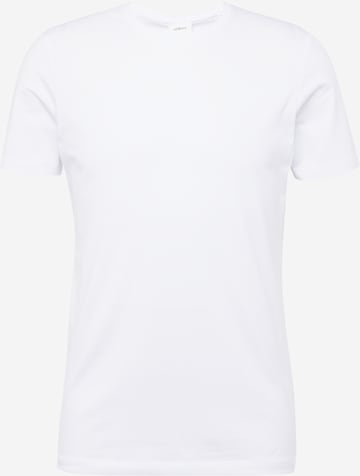 T-Shirt s.Oliver BLACK LABEL en blanc : devant