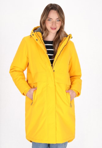Parka mi-saison DreiMaster Maritim en jaune : devant