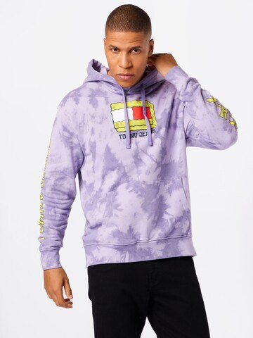 Tommy Jeans Sweatshirt 'SPONGEBOB' in Lila: predná strana