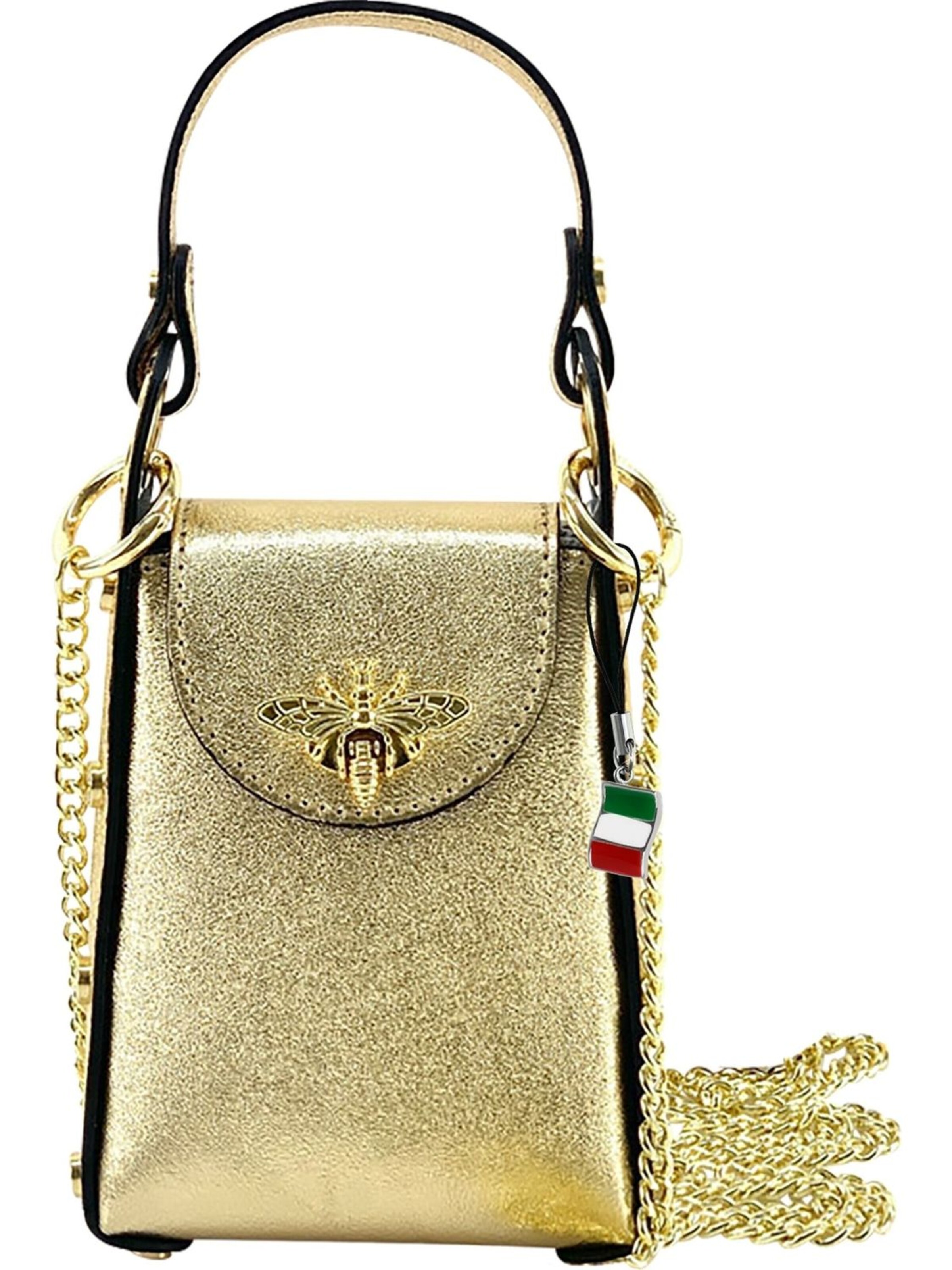 Florence Shoulder Bag in Gold: front