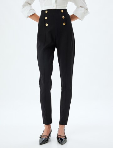 Koton Tapered Trousers in Black: front