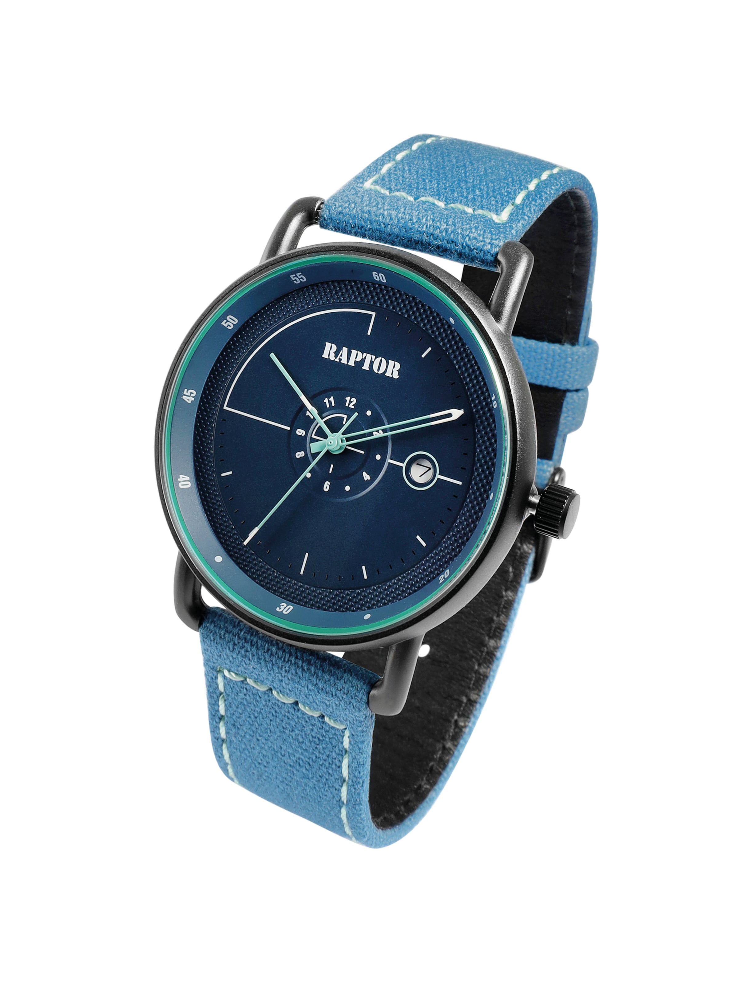 Raptor Analog Watch 'Zoltar, Datumsanzeige' in Blue