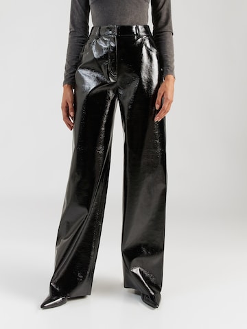 HUGO Red Wide leg Pants 'Hasne-1' in Black: front