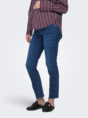 Only Maternity Slimfit Jeans 'OLMBlush' in Blauw: voorkant