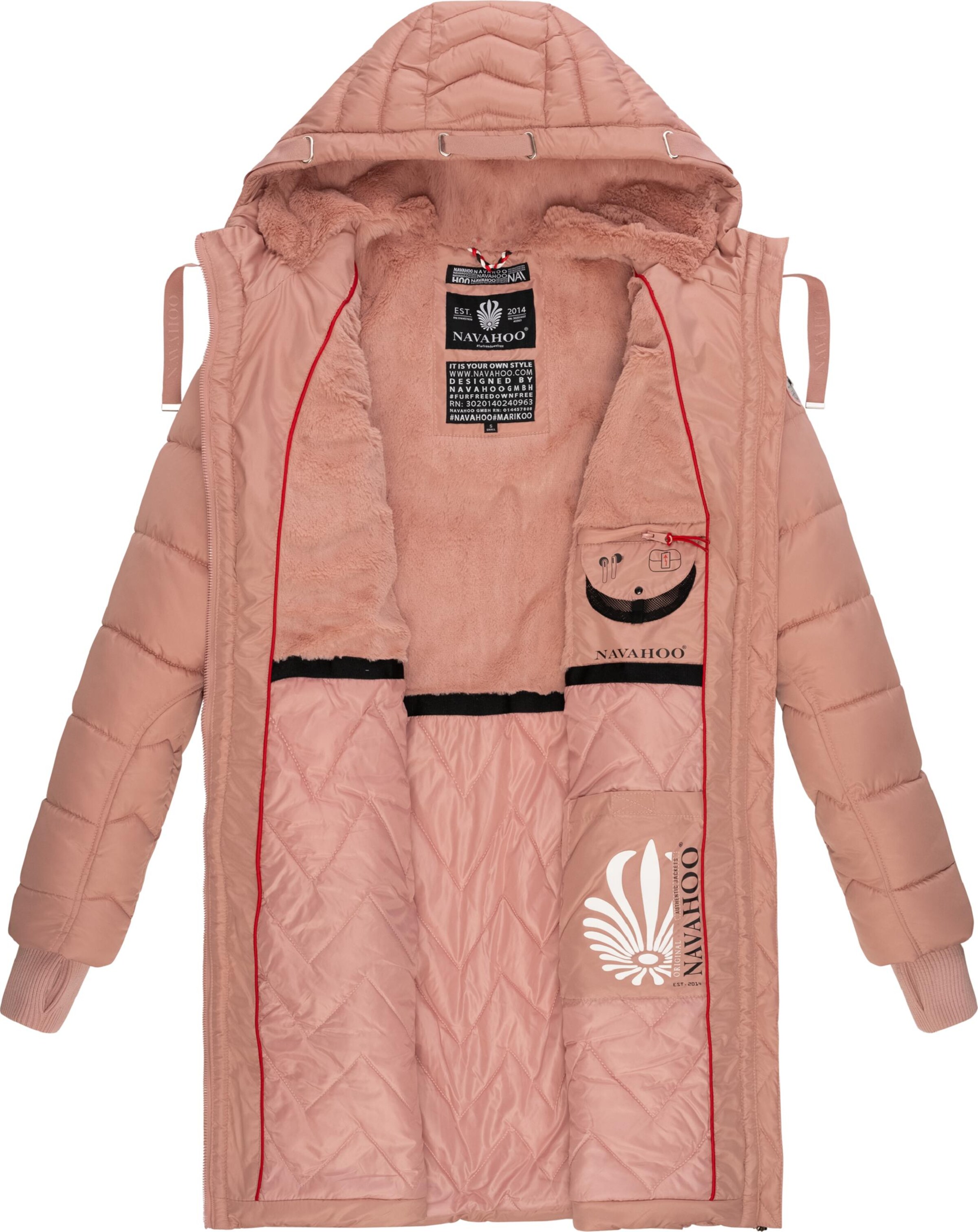 NAVAHOO Χειμερινό παλτό 'Alpenveilchen' σε ροζ