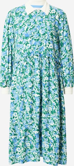 Rochie tip bluză Rich & Royal pe turcoaz / verde iarbă / verde închis / alb, Vizualizare produs