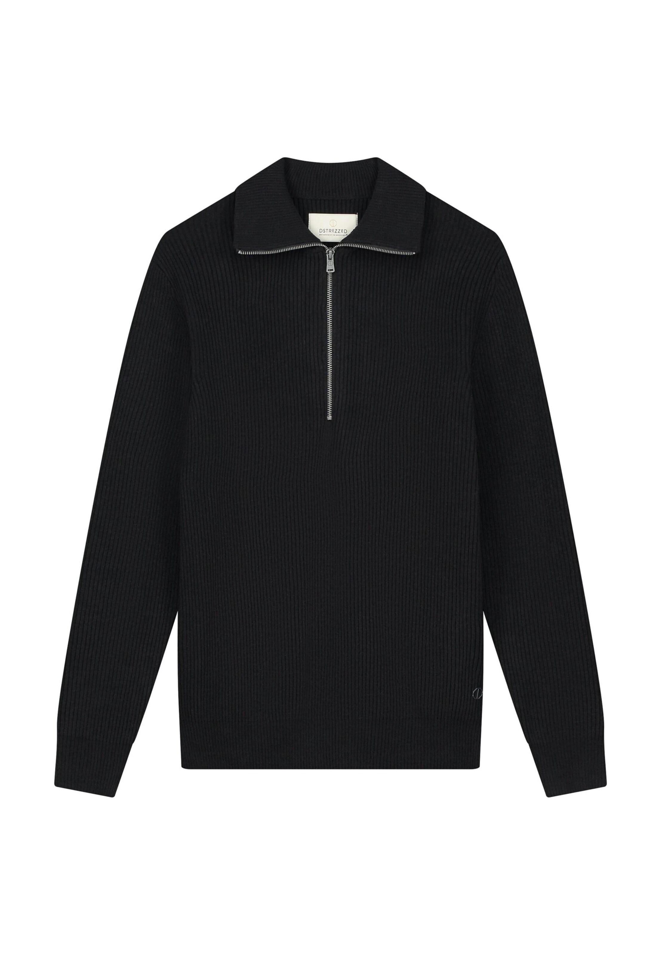Dstrezzed Pullover 'Josiah Skipper' in Schwarz: Vorderseite
