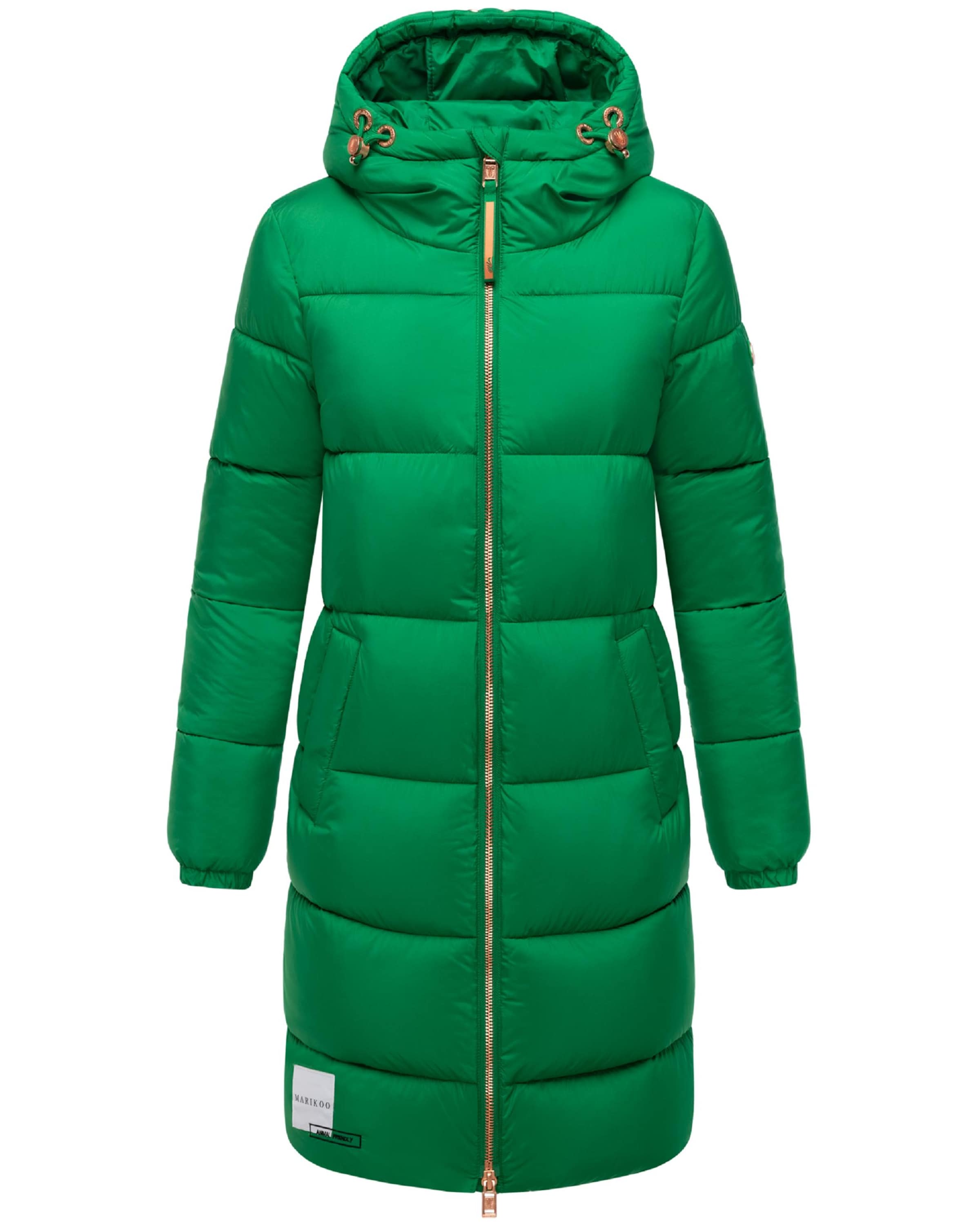 MARIKOO Winter coat in Green: front