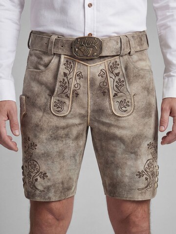 Regular Pantalon folklorique SPIETH & WENSKY en marron : devant