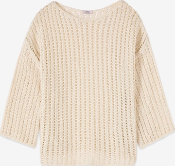 Pullover di oltre in bianco: frontale