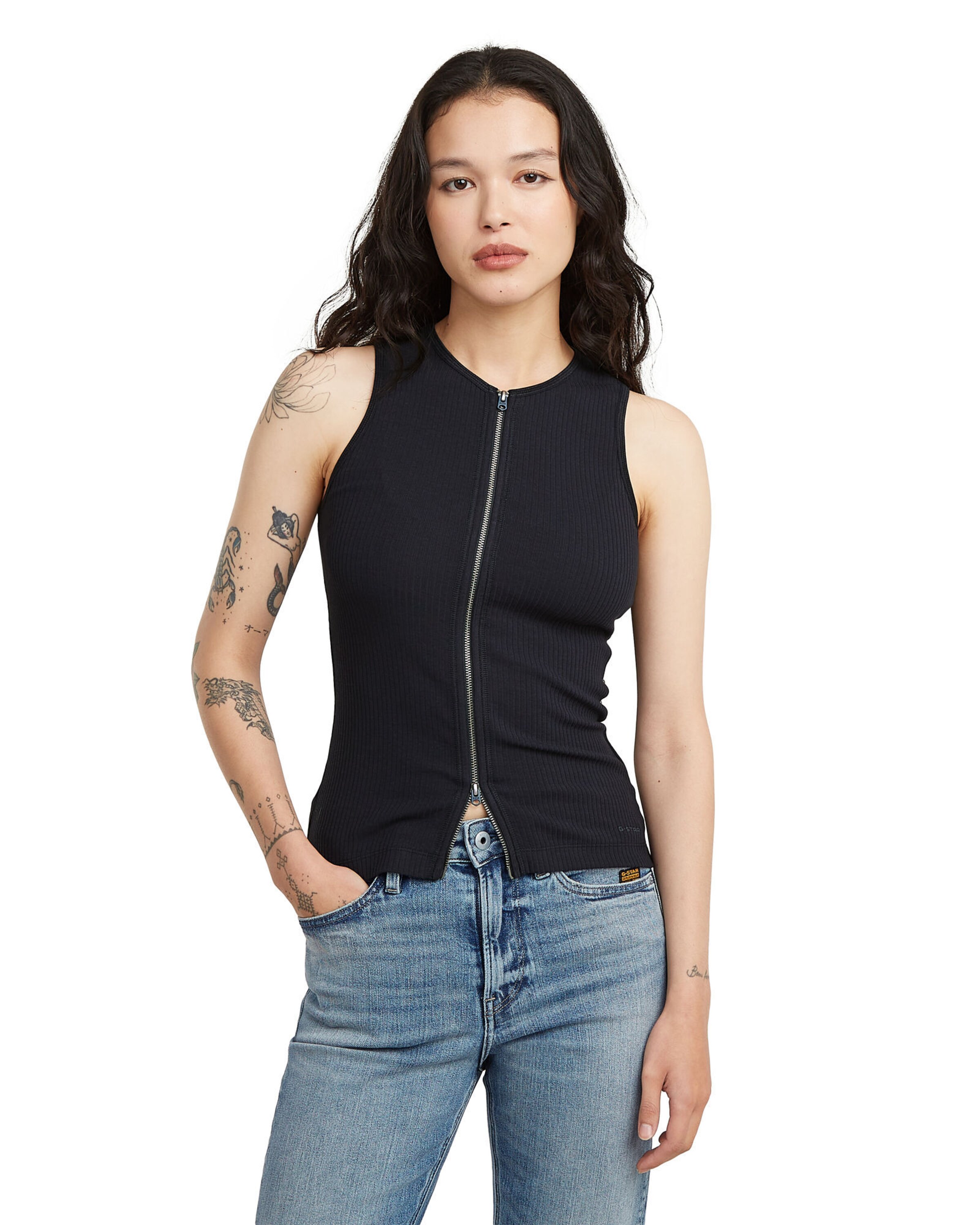 G-STAR Top in Blauw: voorkant