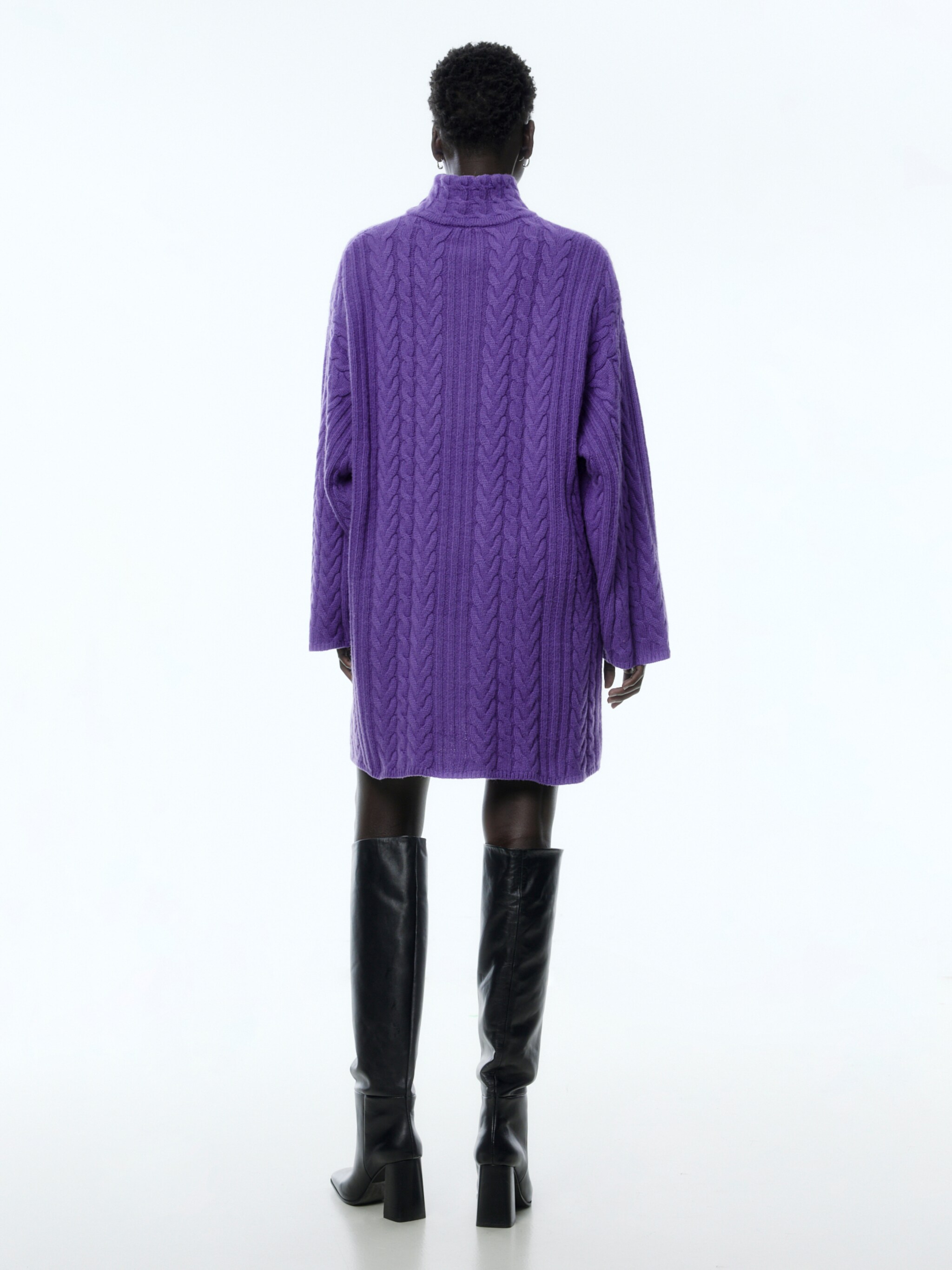 EDITED Producten Gebreide jurk 'Hanako' Lila