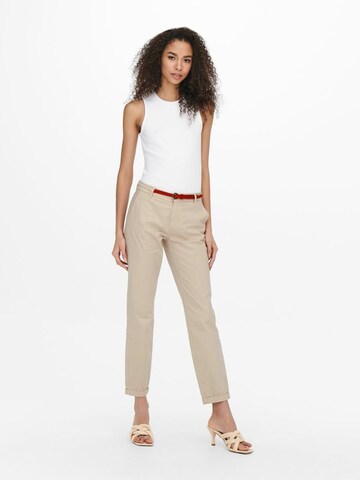 ONLY Slim fit Chino Pants 'Biana' in Beige