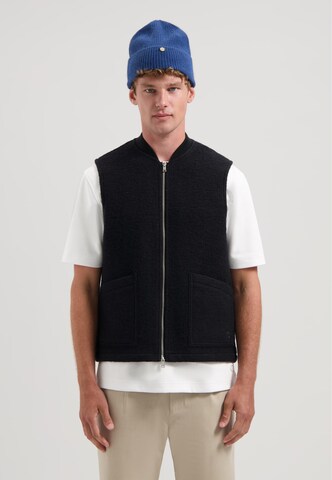 Dstrezzed Weste 'Nils' in Schwarz: Vorderseite