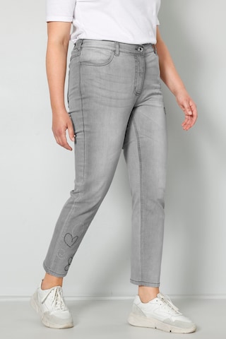 MIAMODA Slimfit Jeans in Grijs: voorkant