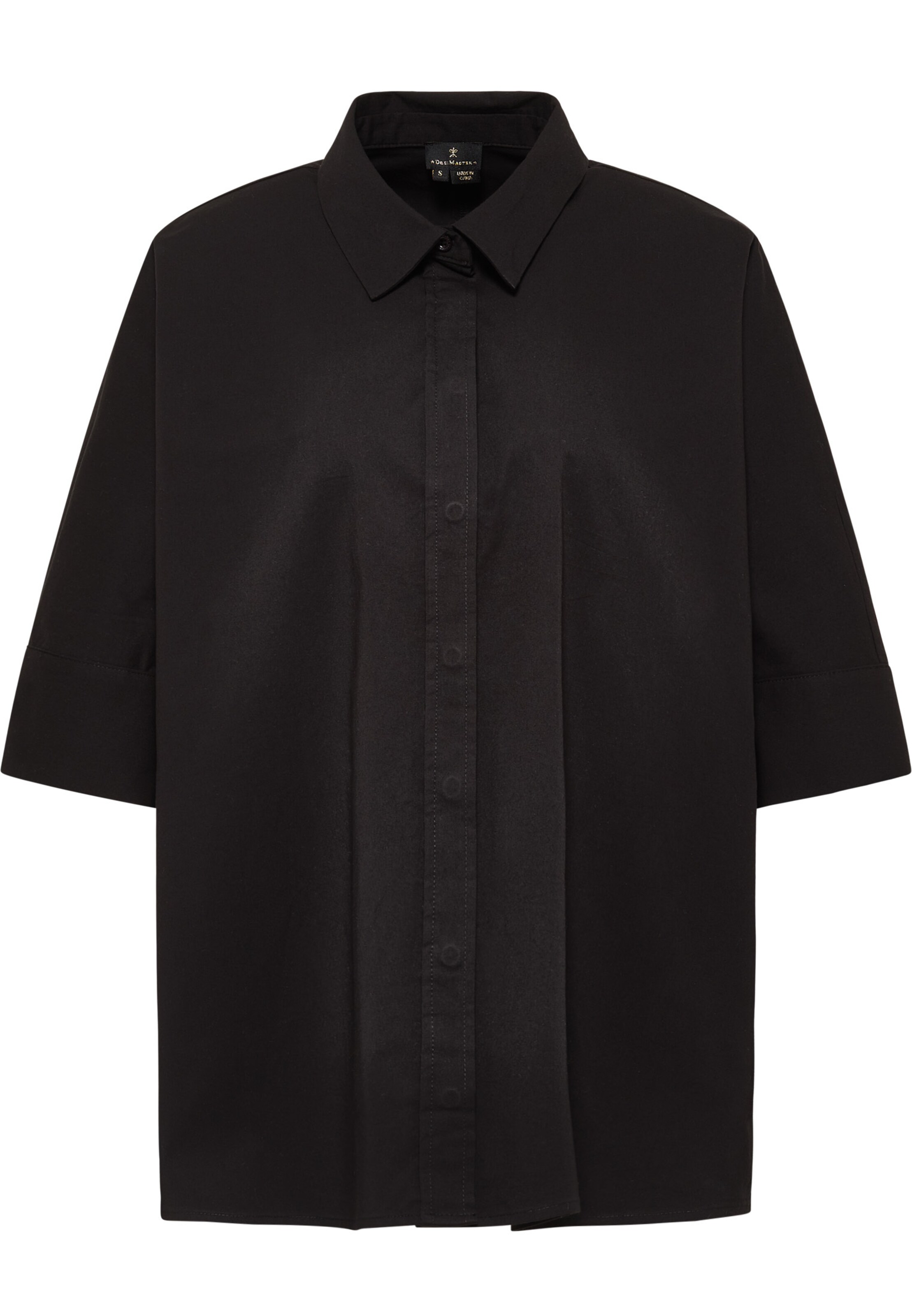 DreiMaster Klassik Bluse in Schwarz: Vorderseite