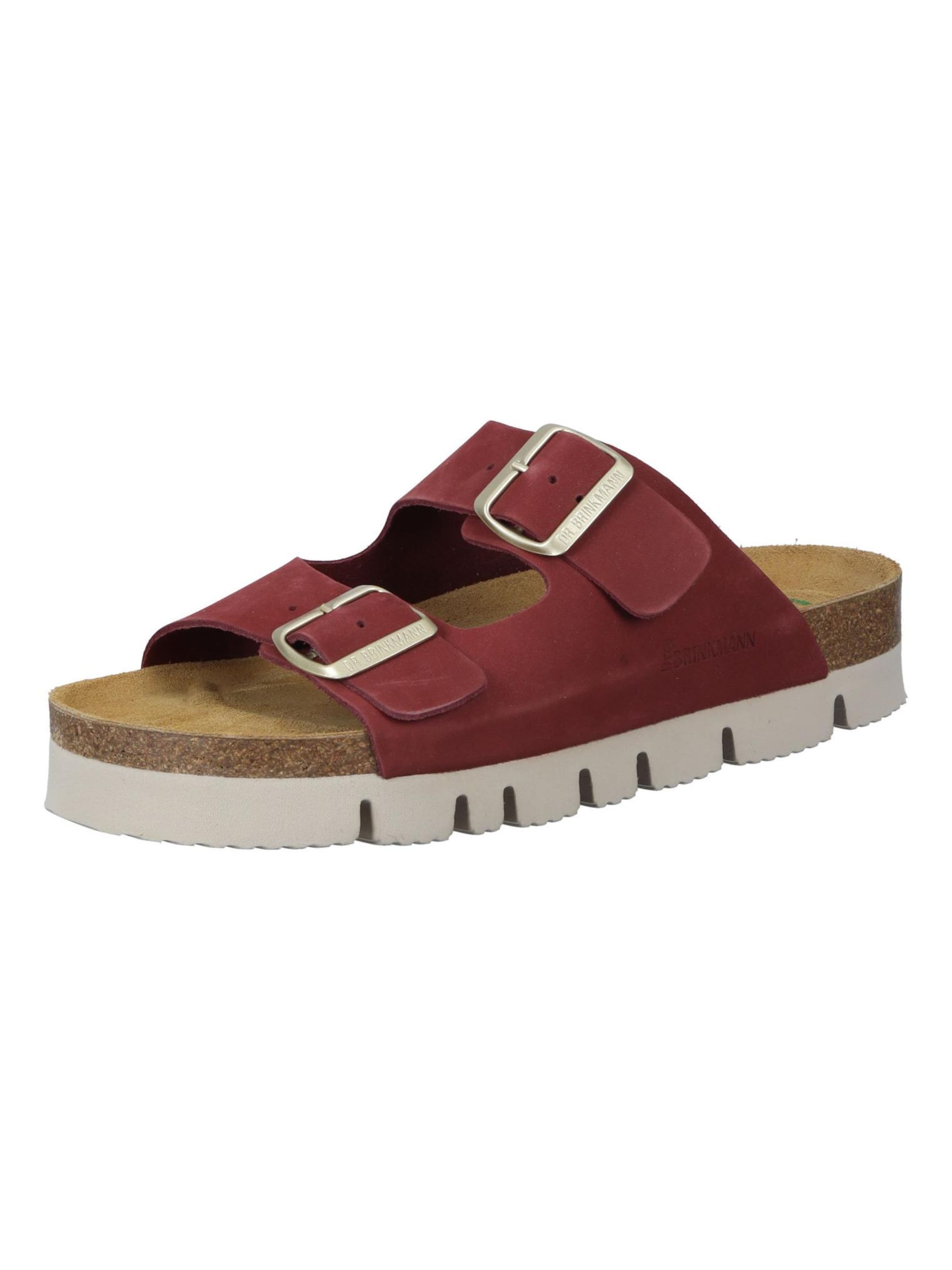 DR. BRINKMANN Mules 'Pantoletten BONILLO' in Red: front