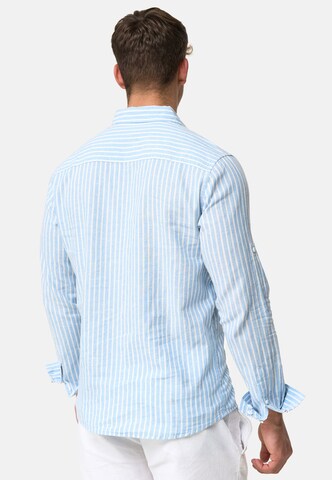 INDICODE JEANS Regular fit Button Up Shirt 'Brayden' in Blue