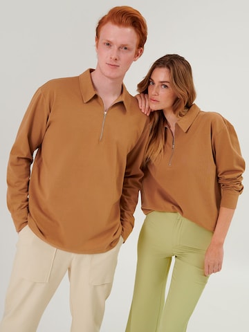 ABOUT YOU x Swalina&Linus Koszulka 'Taha' w kolorze brązowy