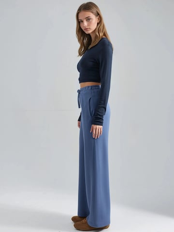 Hiccup Wide leg Broek in Blauw