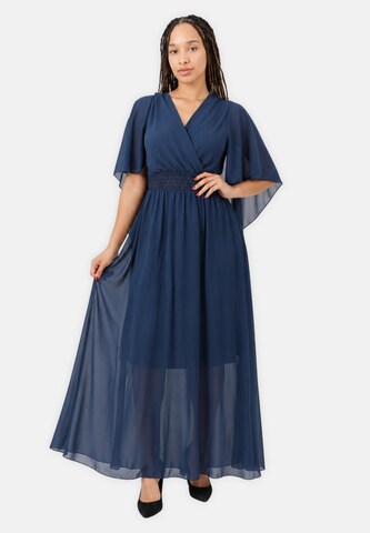 Elara Jurk in Blauw: voorkant
