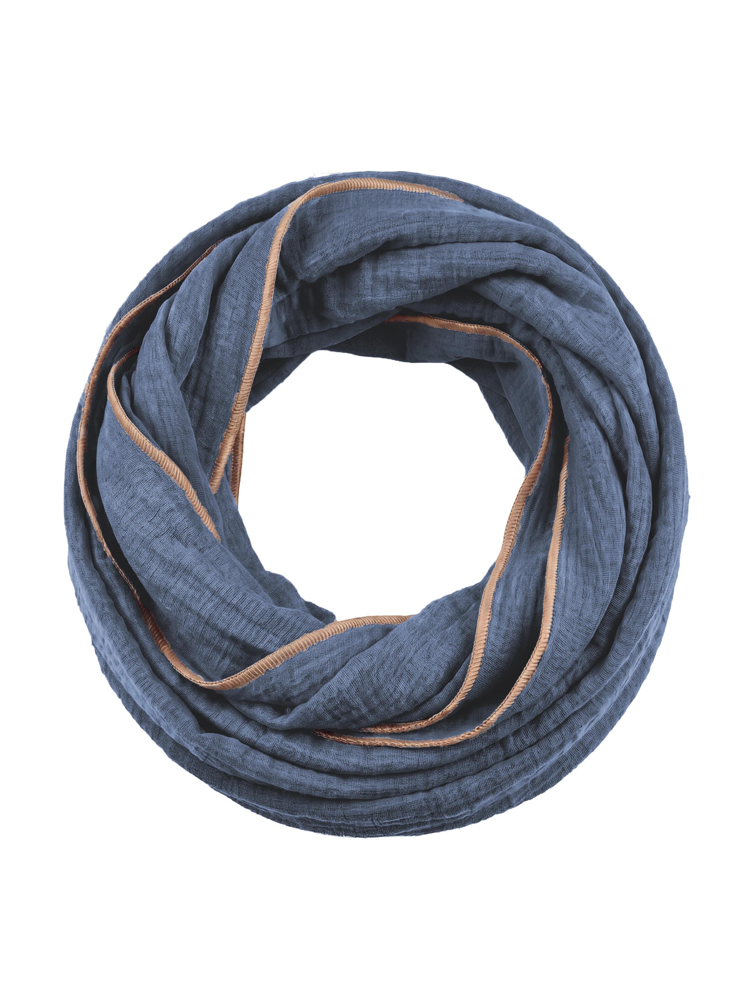 wundabaa Tube Scarf 'mus melange 73x65' in Blue: front