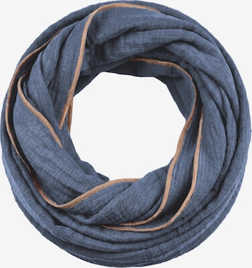 wundabaa Schlauchschal 'mus 73x65' in Blau: Vorderseite