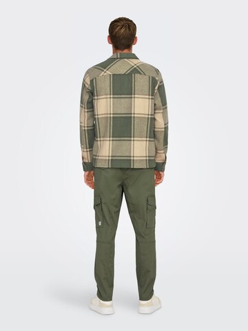 Only & Sons Regular fit Overhemd 'ONSMACE' in Groen