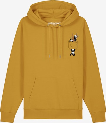 Sweat-shirt ' Pocket Pandas ' Watapparel en jaune : devant