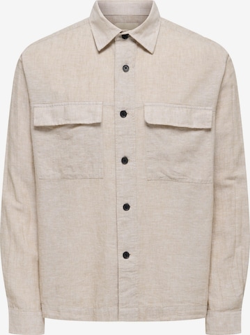 Coupe regular Chemise 'ONSCaiden' Only & Sons en gris : devant