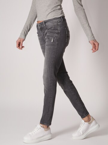 Miracle of Denim Skinny Jeans 'Suzy' in Grau