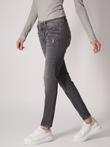 Miracle of Denim Skinny Jeans 'Suzy' in Grey